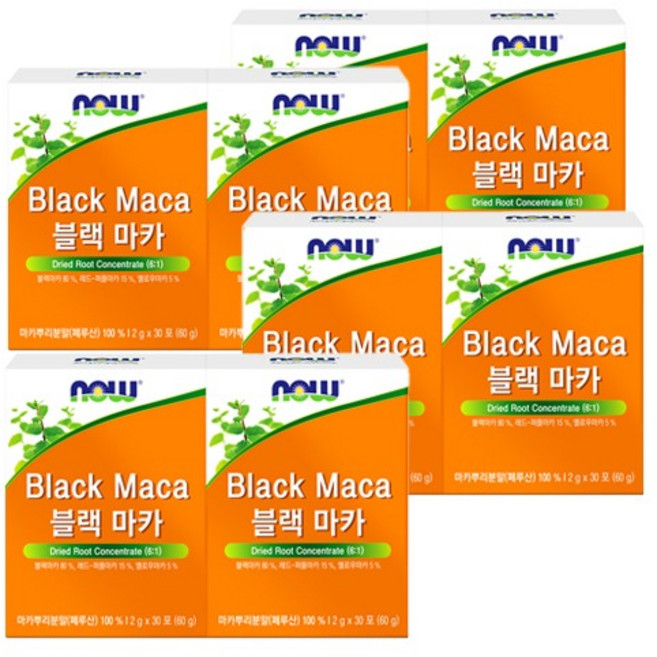 NOW Foods 黑瑪卡, 60g, 8盒