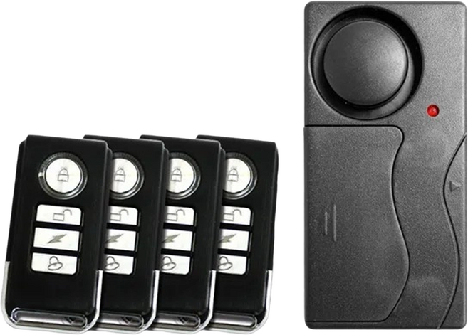 e-kit 逸奇 震動感應門窗防盜警報器 緊急警報器 + 迎賓門鈴 1對4遙控器 ES-35D, 1組