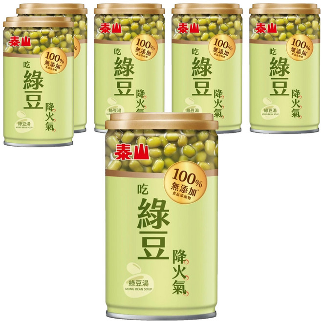 TAISUN 泰山 100%無添加綠豆湯, 330g, 6罐