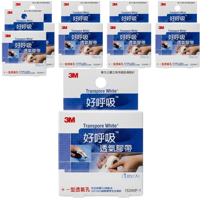 3M 好呼吸透氣膠帶 1吋, 6盒