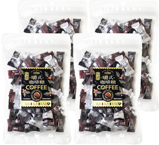 惠香 嚼式咖啡糖 綜合口味, 120g, 4袋