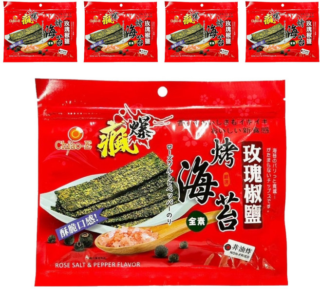 Chiao-E 巧益 玫瑰椒鹽烤海苔, 5入, 30g