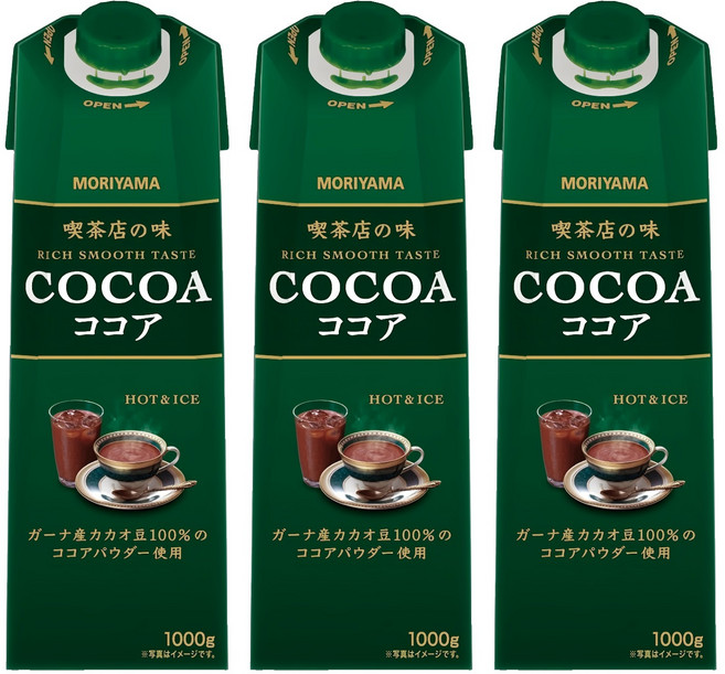 MORIYAMA 守山乳業 喫茶店の味 可可飲, 1L, 3瓶