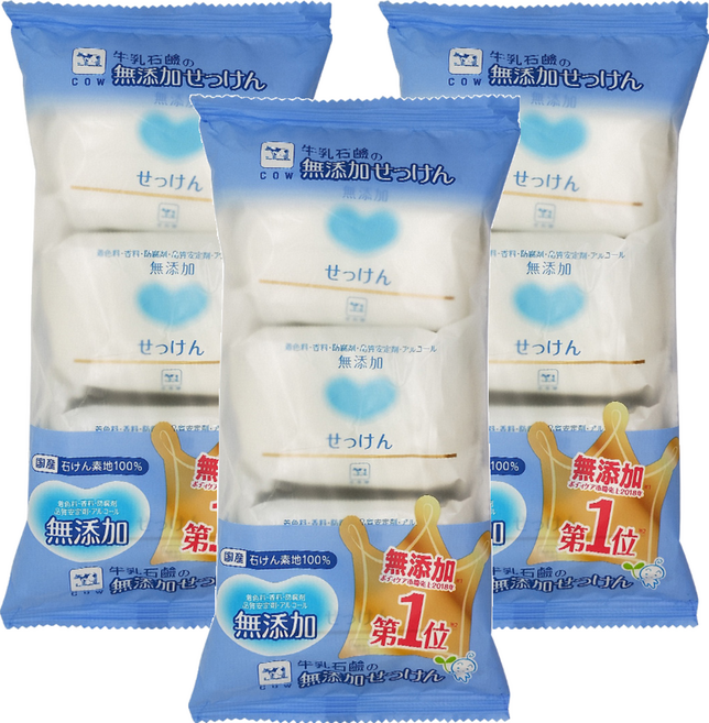 COW STYLE 牛乳石鹼 無添加肥皂, 100g, 9個