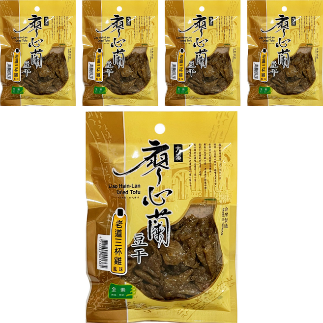 大溪廖心蘭豆干 老道三杯雞風味, 110g, 5包