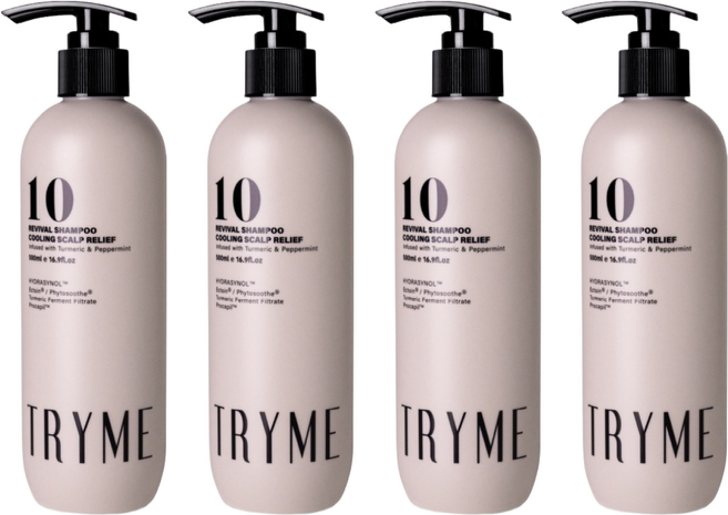 TRYME 詩朵 甦活洗髮精華液冰鎮舒敏 10號, 500ml, 4瓶