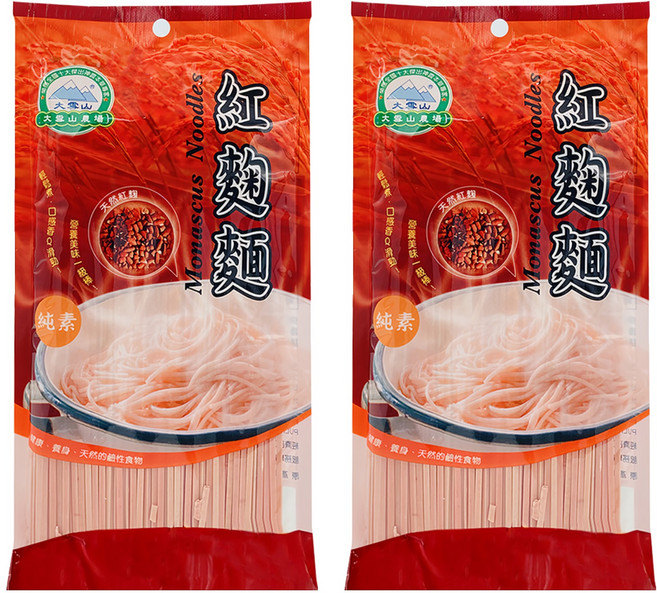 大雪山農場 蒟蒻紅麴麵, 250g, 2包