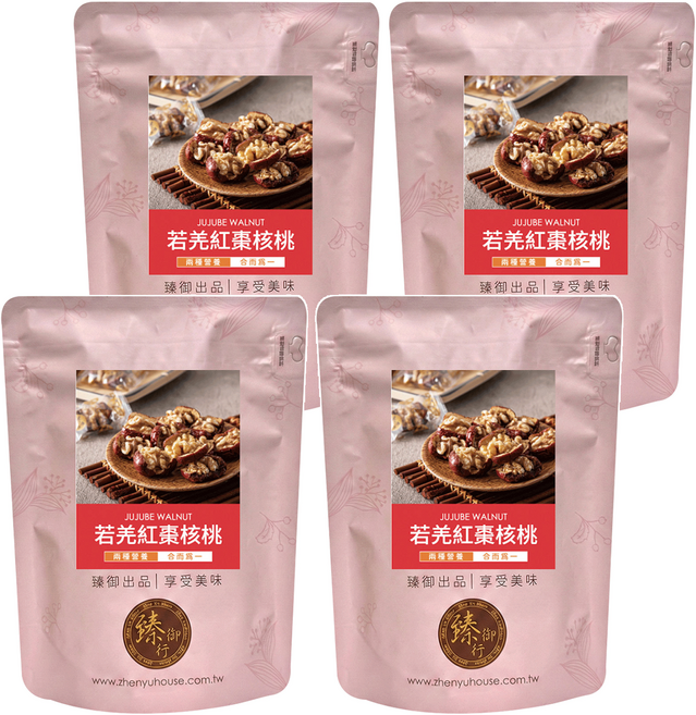 臻御行 若羌紅棗核桃, 4包, 150g