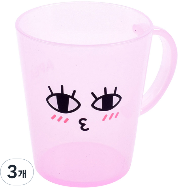 LILFANT KAKAO FRIENDS 印花透明漱口杯, Apeach, 3個