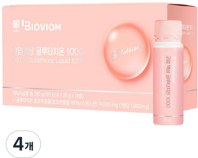 首爾大學WeBiome Go Up 液態穀胱甘肽1000 14入, 280g, 4個