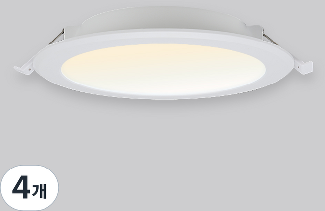 KDT LED 浴室 廁所 崁燈 20W 150mm, 白色 + 自然光, 4個