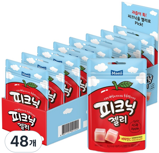 Picnic 蘋果果凍, 45g, 48個