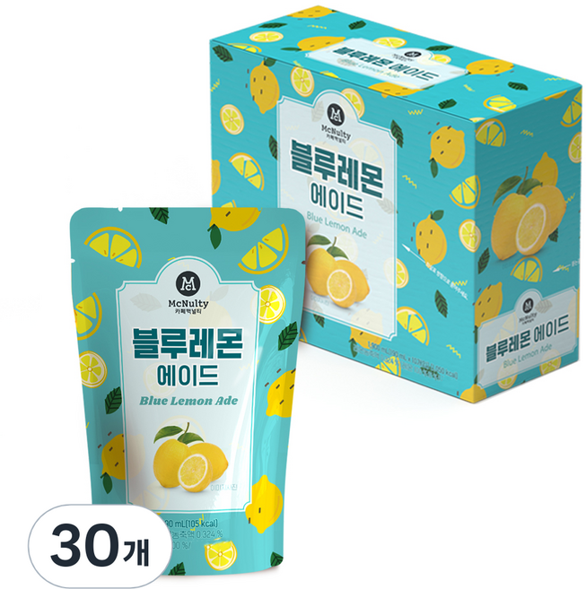 McNulty Coffee 藍色檸檬氣泡飲, 190ml, 30個