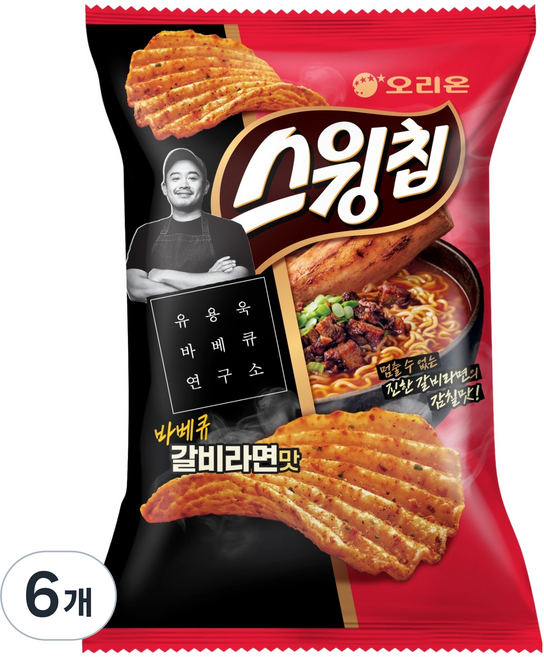 ORION 好麗友 Swing Chip 燒烤排骨拉麵口味, 50g, 6個