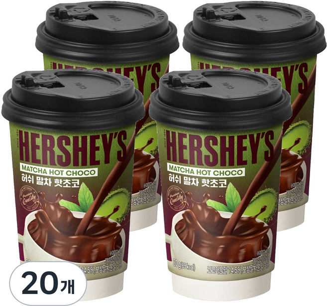HERSHEY'S 好時 抹茶熱可可單杯, 20g, 24個, 1入