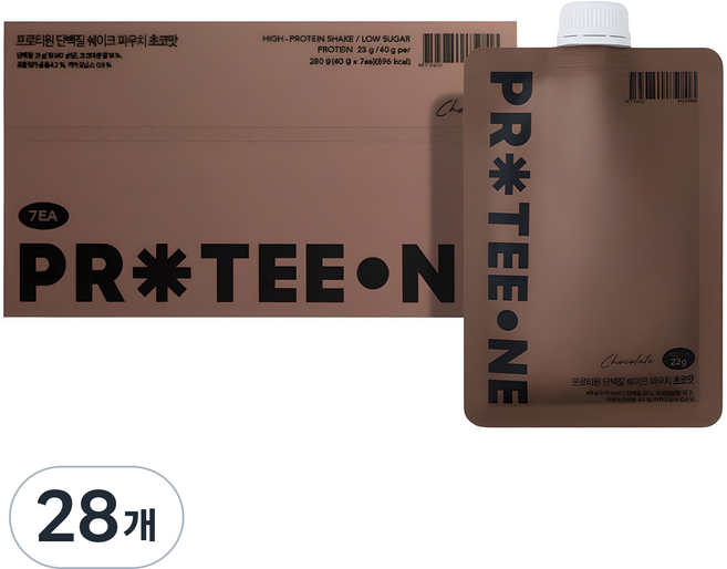 proteeone 蛋白質奶昔隨身包 巧克力口味, 40g, 28個