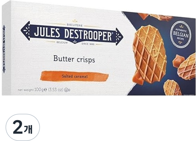 JULES DESTROOPER 茱莉詩 奶油脆餅配海鹽焦糖, 100g, 2個