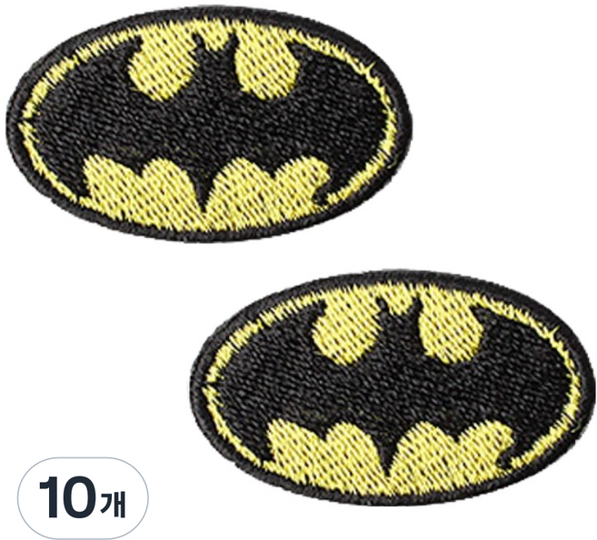 Button King 東大門鈕扣王 熱燙式刺繡布貼, 10個, 蝙蝠俠