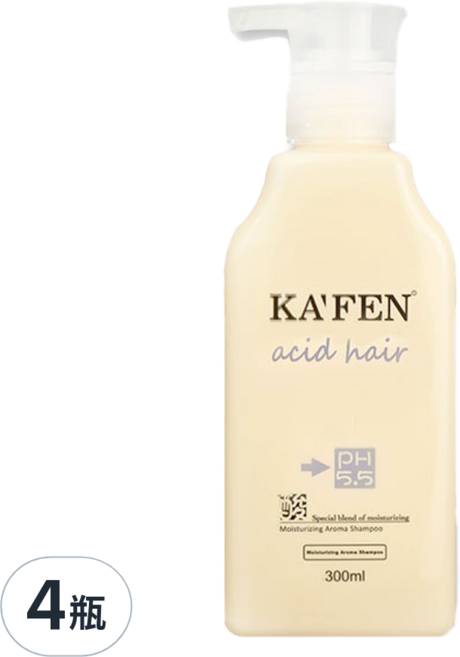 KA'FEN 卡氛 亞希朵 酸性蛋白 高保濕洗髮精, 300ml, 4瓶