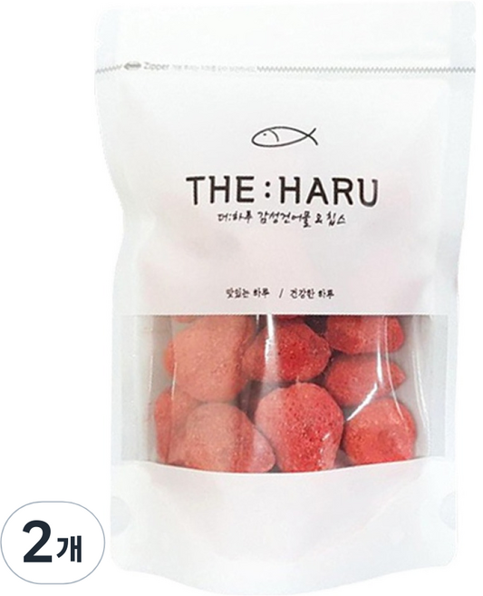 THE HARU FOODS 冷凍乾燥草莓片, 50g, 2個