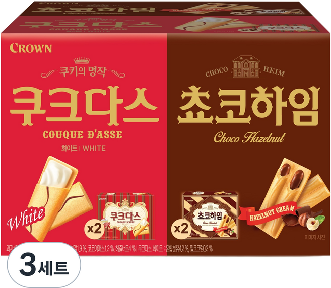 CROWN 皇冠 Heim Kukku 辦公室零食組, 540g, 3套