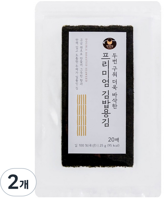 MANJUN 高級半切飯捲用海苔 20p, 25g, 2個