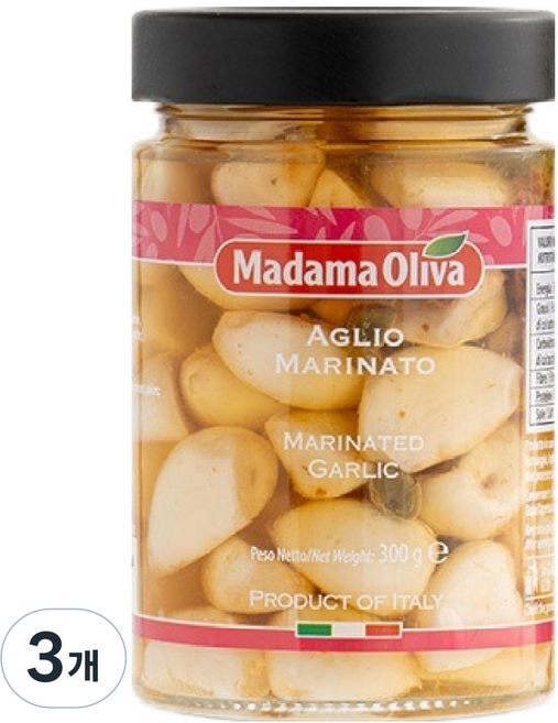 MADAMA OLIVA 醃製大蒜, 300g, 3個