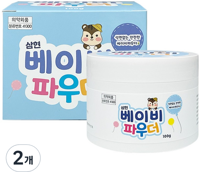 SAM-HYUN Pharm Todoc嬰兒爽身粉 100ml, 100g, 2個