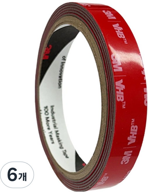 3M VHB 塑膠黏貼用強力泡棉雙面膠帶 15mm x 1.5m, 6個