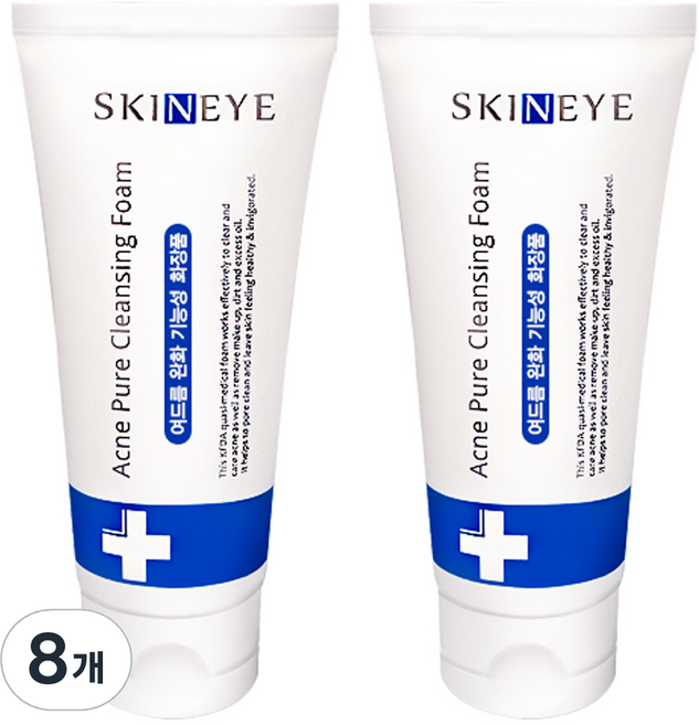 SKINEYE 淨痘純淨潔面乳, 120ml, 8個