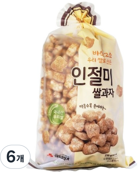 Bite 用韓國米製成的麻糬米餅, 250g, 6個