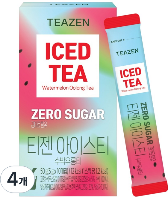 TEAZEN 茶禪 零糖冰茶 西瓜烏龍茶, 5g, 4個, 10入