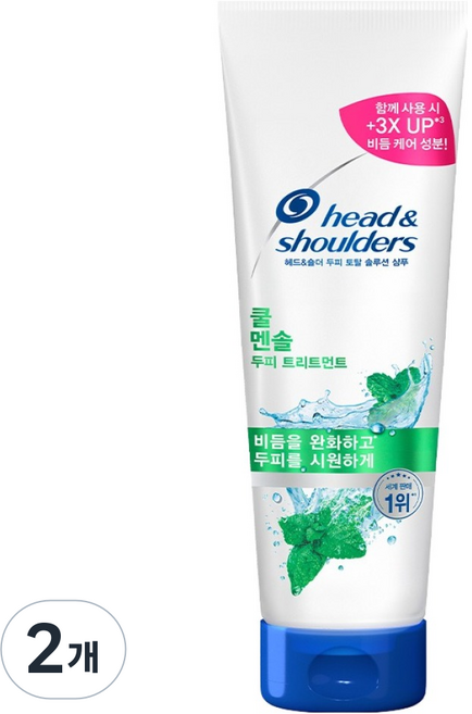 head&shoulders 海倫仙度絲 酷涼薄荷頭皮護理, 2個, 400ml