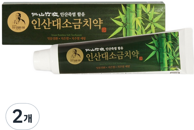仁山竹鹽 仁山大鹽齒膏, 2個, 160g