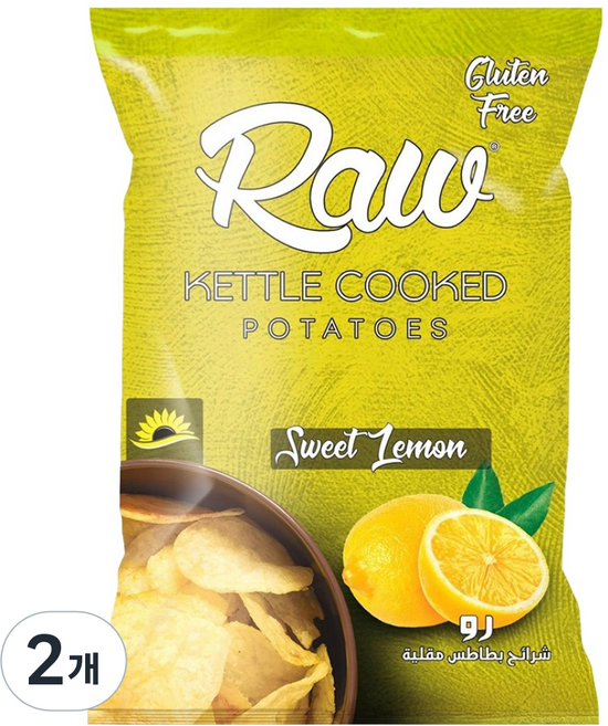Raw POTATOES 甜檸檬洋芋片, 100g, 2個