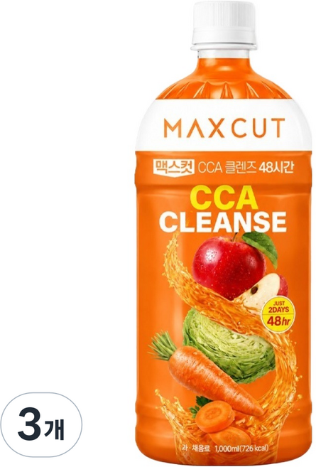 HEALTH HELPER Max Cut CCA 排毒果汁 48小時, 3個, 1L