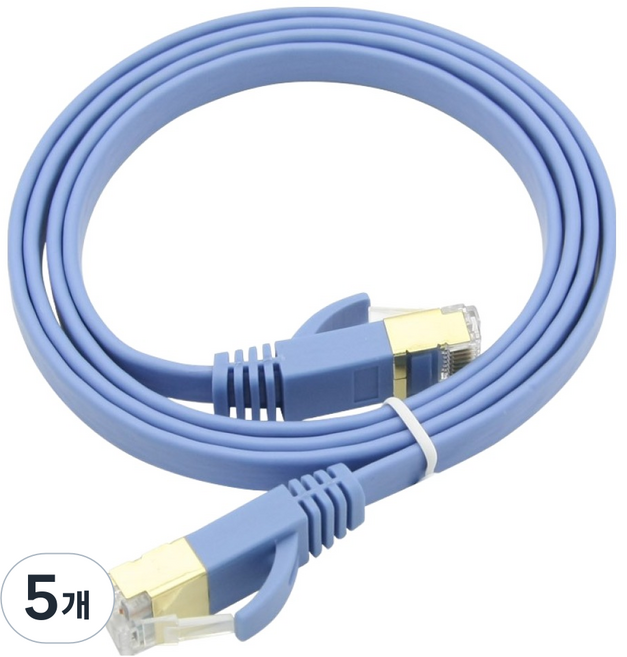 Coms Direct Cat7 扁平型 10Gbps 網路線 RJ45 BB116, 5個