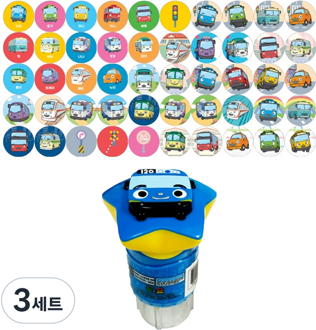 TAYO 印章遊戲 + 貼紙 50p 套組, 隨機出貨, 3套