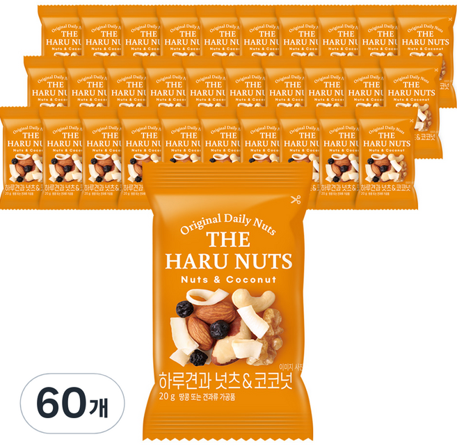 Dailynut 堅果與椰子綜合堅果, 20g, 60個