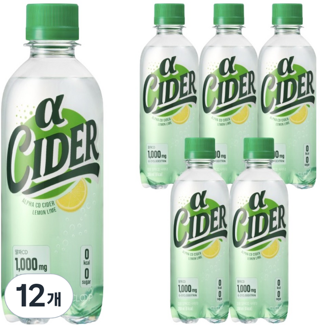 Cloop Alpha CD 零卡氣泡檸檬萊姆飲料, 12個, 350ml