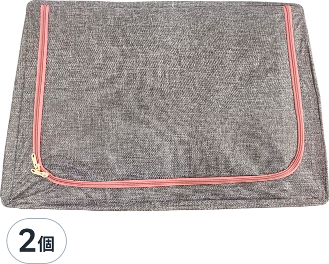 粗麻鋼架收納箱, 深灰色, 2個