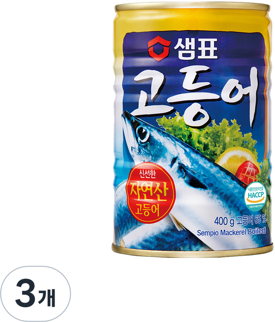 Sempio 膳府 一鍵式鯖魚罐頭, 3個, 400g