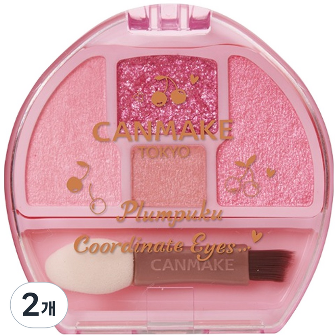 CANMAKE Plump Cheek 顯色腮紅盤, 2個, 06 櫻花緞帶 梅子腮紅