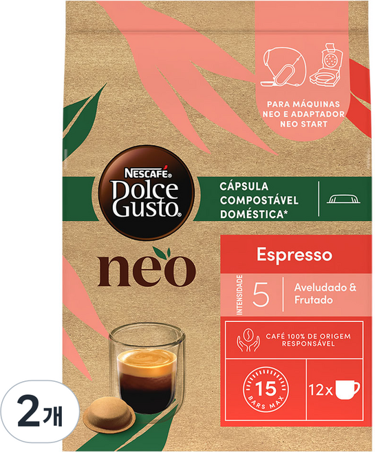 NESCAFE 雀巢咖啡 Dolce Gusto 多趣酷思 Neo 義式濃縮膠囊咖啡, 5.5g, 2個, 12入