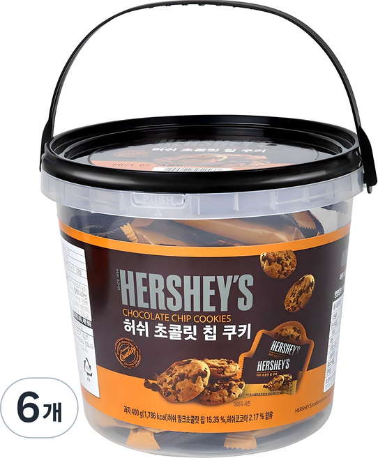 HERSHEY'S 好時 巧克力脆片餅乾, 400g, 6個
