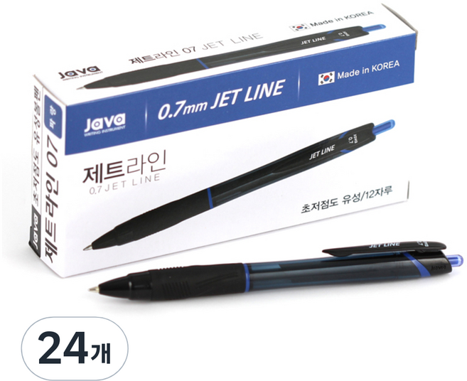 JAVAPEN Jetline 原子筆 0.7mm, 藍色, 24入