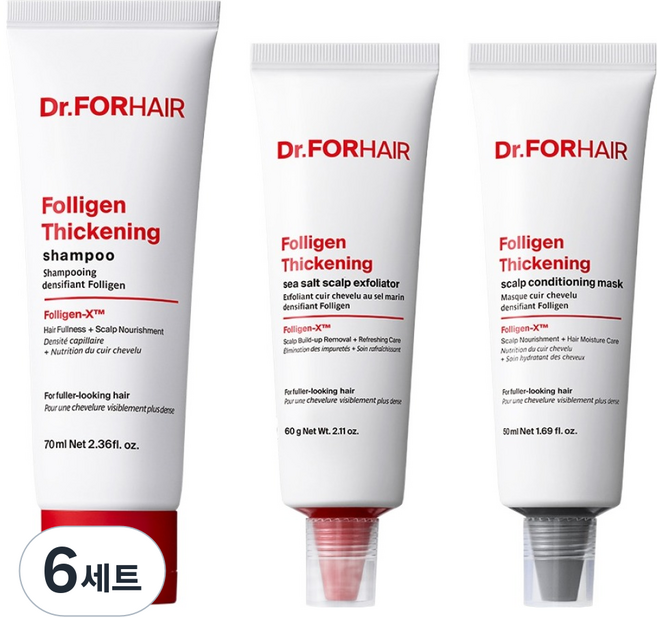 Dr.FORHAIR Folligen 旅行用3件套組, 6套