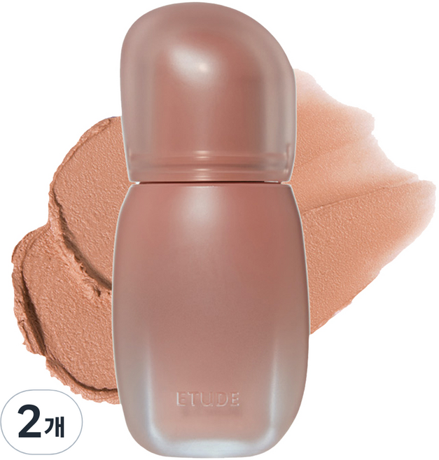 ETUDE 柔軟持久唇釉, 09 穆西姆罕米色, 2個