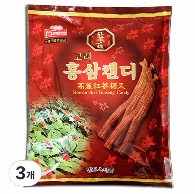 mammos 高麗紅參糖, 3個, 300g