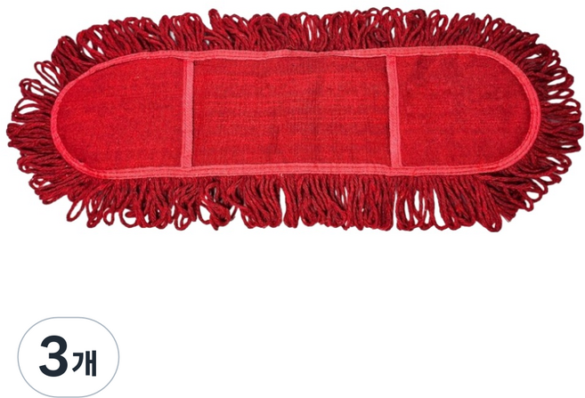 MALPYO 利斯金 油拖把 4尺 120cm, 3個, 紅色